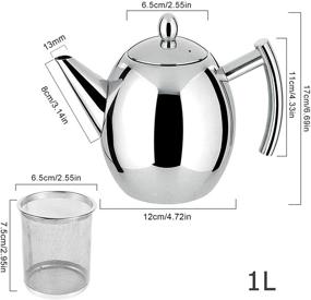 img 1 attached to Прочный чайник из нержавеющей стали Емкость для кофе