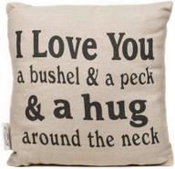 🌾 cotton love you a bushel and peck 8 x 8 inch square decorative throw pillow logo