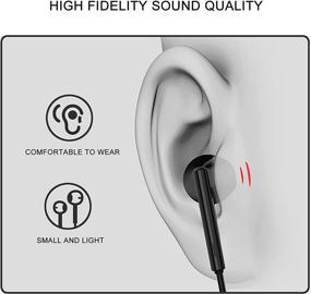 img 2 attached to 🎧 2-Pack iPhone Earphones with Built-in Mic & Volume Control - Wired Headphones Earbuds Compatible with iPhone 12/12 Pro/SE/11/11 Pro/XR/XS/8 Plus/7 Plus (Black)