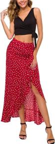 img 3 attached to Kormei Womens Floral Skirt Polka Black