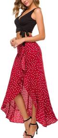 img 1 attached to Kormei Womens Floral Skirt Polka Black