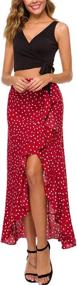 img 2 attached to Kormei Womens Floral Skirt Polka Black