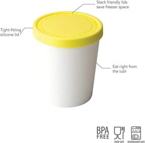 img 3 attached to Tovolo Lemon Sweet Treat Ice Cream Tub: Tight-Fitting & Stack-Friendly Storage for Delightful Desserts