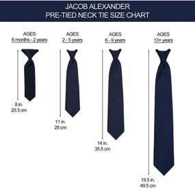 img 2 attached to Jacob Alexander Pretied Ready Zipper Boys' Accessories: The Ultimate Solution for Hassle-free Neckties!
