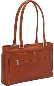 img 1 attached to 👜 Piel Leather Ladies Laptop Tote: Spacious Saddle Bag with Multiple Pockets - One Size