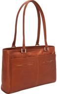 👜 piel leather ladies laptop tote: spacious saddle bag with multiple pockets - one size logo