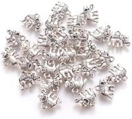 🐘 craftdady tibetan antique silver lucky elephant charms: 100pcs for diy jewelry - 12x14mm with 1mm hole logo