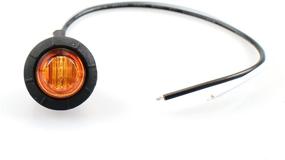 img 3 attached to (20-Pack) TMH 3/4 Inch Mount 10 pcs Amber + 10 pcs Red LED Clearance Bullet Marker Lights – Side LED Marker Lights for Trailer Truck RV Car Bus Van