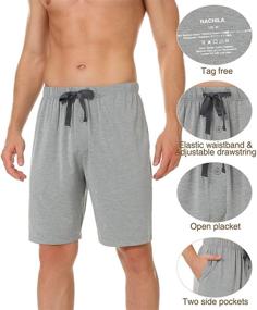 img 2 attached to 🩳 NACHILA 31129037 Men's Bamboo Sleep Shorts, 2-Pack Knit Lounge Wear Pajama Pants - Charcoal, X Large Size - Men's Clothing and Sleep & Lounge