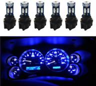 🔵 wljh super bright t5 74 led bulb light with pc74 twist sockets for automotive dash instrument panel cluster backlighting - blue (pack of 6) logo