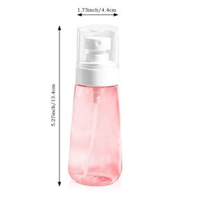 img 2 attached to 🌿 Refillable Fine Mist Spray Bottle - 3.4oz/100ml | Travel-friendly Cosmetic Containers for Perfume, Skincare, Makeup, and Lotion | Plastic Hair Sprayer | 3 Vibrant Colors Available