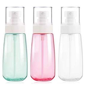 img 4 attached to 🌿 Refillable Fine Mist Spray Bottle - 3.4oz/100ml | Travel-friendly Cosmetic Containers for Perfume, Skincare, Makeup, and Lotion | Plastic Hair Sprayer | 3 Vibrant Colors Available