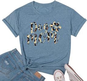 img 3 attached to 🐶 Stylish Short Sleeve Dog Mom Tshirts for Women: Funny Dog Paw Graphic Print O Neck Mom Shirt