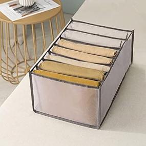 img 4 attached to 📦 Aobteeny Closet Organizers and Storage Bins: Multiple Layered Wardrobe Clothes Storage Solutions, Foldable and Portable Baby Storage Baskets - Medium+Large Sizes Included