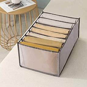 img 2 attached to 📦 Aobteeny Closet Organizers and Storage Bins: Multiple Layered Wardrobe Clothes Storage Solutions, Foldable and Portable Baby Storage Baskets - Medium+Large Sizes Included