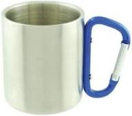 🏕️ wilcor carabiner mug: durable stainless steel cup for hiking and camping (10oz) логотип