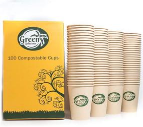 img 4 attached to 🌿 Green Solutions Products: 100-Pack Compostable/Biodegradable Bamboo Coffee Cups - Perfect for Hot or Cold Brew, 12oz, Eco-Friendly and Disposable