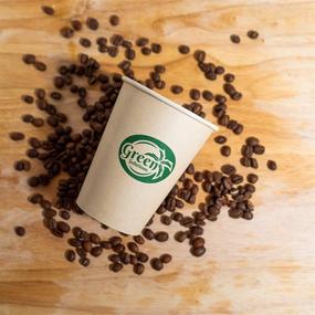 img 1 attached to 🌿 Green Solutions Products: 100-Pack Compostable/Biodegradable Bamboo Coffee Cups - Perfect for Hot or Cold Brew, 12oz, Eco-Friendly and Disposable