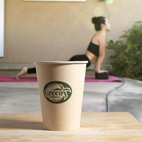 img 2 attached to 🌿 Green Solutions Products: 100-Pack Compostable/Biodegradable Bamboo Coffee Cups - Perfect for Hot or Cold Brew, 12oz, Eco-Friendly and Disposable