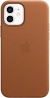 📱 высококачественный коричневый седельный чехол из кожи apple с технологией magsafe для iphone 12 и iphone 12 pro - повышает стиль и функциональность логотип
