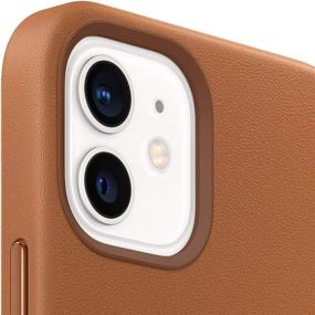 img 2 attached to 📱 Высококачественный коричневый седельный чехол из кожи Apple с технологией MagSafe для iPhone 12 и iPhone 12 Pro - Повышает стиль и функциональность
