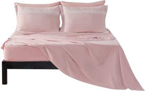 img 1 attached to 🛏️ Bedsure Boho Comforter Set Queen - Pink Tufted Bed in a Bag 7 Pieces, Boho Bedding Set with Comforter and Sheets