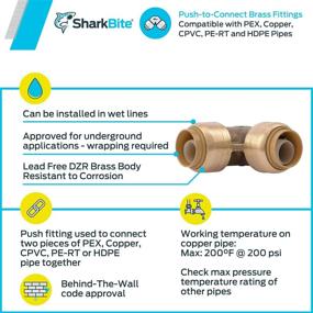 img 1 attached to 🔧 SharkBite U260LFA угловой отвод под 90 градусов дюйма: премиум соединитель для труб водопровода - PEX, медь, АБС, полиэтилен высокой плотности