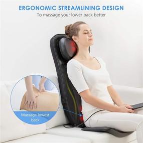 img 3 attached to 🌸 Shiatsu Back Massager with Heat and Adjustable Height, Deep Kneading Massagers for Neck and Back, Full Body Massage Cushion for Home, Office – Ideal Gifts for Women and Men