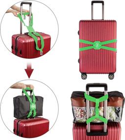 img 1 attached to Luggage Suitcase Adjustable Applications Black 001 Travel Accessories and Luggage Straps