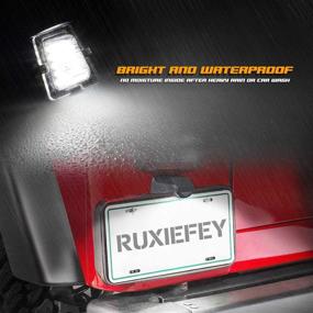 img 1 attached to 🔆 RUXIFEY Светодиодные номерные светильники, замена фары: 2007-2018 JK Wrangler, 6500K белый - улучшенная видимость и обновление стиля