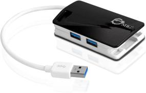 img 4 attached to 🔌 SIIG SuperSpeed 3 Port USB 3.0 LAN Hub Adapter with RJ45 Gigabit Ethernet Port - White | USB-C to Type-A Adapter