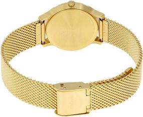 img 3 attached to Mondaine Womens Helvetica Quartz Gold Plated Stainless Steel