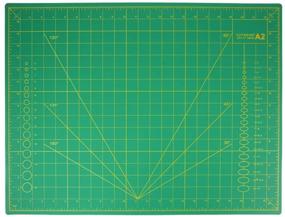 img 4 attached to Professional Self-Healing Cutting Mat by FOME - A2 Size 18x24in, 5-Layer PVC Construction, Double-Sided, Non-Slip, 3mm Thick, Gridded Rotary Mat for Cutting, Sewing, Crafts, and Photo Cropping