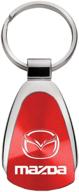 🔑 stylish mazda red tear drop key chain key chain by au-tomotive gold, inc.: a perfect accessory for mazda enthusiasts logo