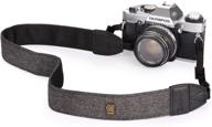 📷 tarion camera shoulder neck strap: vintage belt for all dslr camera nikon canon sony pentax in classic white and black weave - upgraded version logo