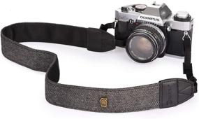 img 4 attached to 📷 TARION Camera Shoulder Neck Strap: Vintage Belt for All DSLR Camera Nikon Canon Sony Pentax in Classic White and Black Weave - Upgraded Version