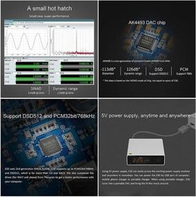 img 2 attached to 🎧 Черный TOPPING E30 Hi-Res DAC AK4493 32Bit/768kHz DSD512 HiFi XMOS XU208 Стерео Цифровой Аудио Декодер