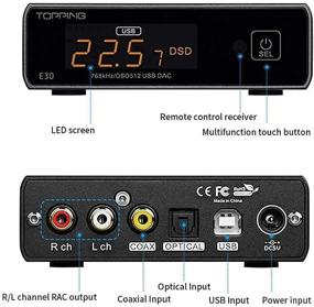 img 3 attached to 🎧 Black TOPPING E30 Hi-Res DAC AK4493 32Bit/768kHz DSD512 HiFi XMOS XU208 Stereo Digital Audio Decoder