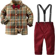 🎄 christmas outfits for toddlers with suspender boys' clothing sets logo