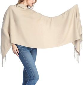 img 1 attached to Women's Accessories: Extra Large and Thick Cashmere Shawl - Enhanced SEO