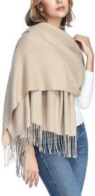 img 3 attached to Women's Accessories: Extra Large and Thick Cashmere Shawl - Enhanced SEO