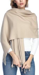 img 2 attached to Women's Accessories: Extra Large and Thick Cashmere Shawl - Enhanced SEO