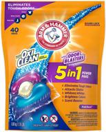 👕 arm & hammer plus oxiclean odor blasters laundry detergent power paks, 40ct (packaging variations) logo