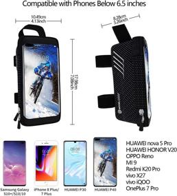 img 2 attached to Waterproof Bike Phone Mount Bag - Niluoya Adult Bicycle Cycling Frame Top Tube Handlebar Pack with Touch Screen Pouch Case Holder Accessories - Compatible with iPhone 13/12/11 Pro Max Mini & More