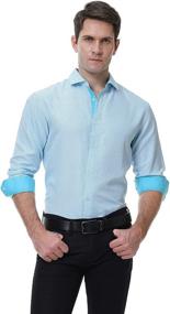 img 3 attached to Joey CV Printed Turquoise1670: Stylish Regular Fit Clothing for Your Best Impression