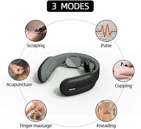 img 2 attached to 🌡️ Intelligent Cordless Neck Massager with Heat - Deep Tissue Trigger Point Massager for Pain Relief | 3 Modes, 15 Levels | Use at Home, Office, Outdoor, Car