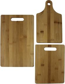 img 2 attached to 🔪 MRKT Discovers Best-Selling Brand: 100% Organic Bamboo 3pc Cutting Board Set for Home and Entertaining (3 Pack: 14x8, 10x7, 8x6 Bamboo Cutting Boards)