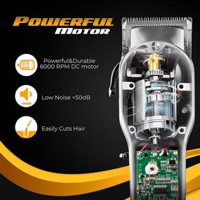 img 2 attached to 💈 Premium Men's Hair Clippers - Ultra-Fine Cutting, Long-Lasting Battery, Cordless & Corded Barber Clippers, Professional Motor with Minimal Noise, Superior 440C Self-Sharpening Blades & Digital Indicator