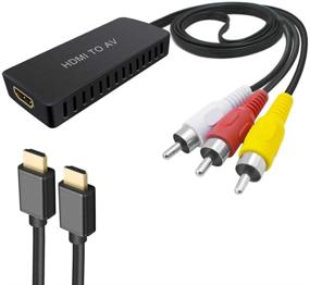 img 4 attached to 🔌 1080P HDMI to RCA Converter by Tackston - High Definition Video and Audio Adapter for Roku, Fire Stick, Laptop, Switch, PS4 - Compatible with Old TVs (Not Support 4K)