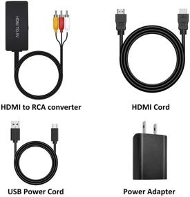 img 2 attached to 🔌 1080P HDMI to RCA Converter by Tackston - High Definition Video and Audio Adapter for Roku, Fire Stick, Laptop, Switch, PS4 - Compatible with Old TVs (Not Support 4K)